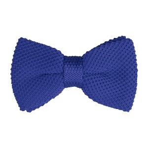 INSPIRE CHIC Men's Pre-Tied Adjustable Strap Solid Color Knitted Bow Ties - 1 of 4