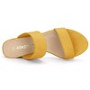 Allegra K Women's Back to College Faux Suede Dual Straps Block Heel Slide Sandals - 4 of 4