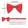 INSPIRE CHIC Men's Solid Color Satin Large Bow Tie 1 Pcs - 3 of 4
