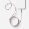 4ft USB-A to USB-C Silicone Cable -heyday™ Cosmetic Pink - 2 of 3