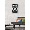 Trends International NBA Brooklyn Nets - Maximalist Logo 23 Framed Wall Poster Prints - 2 of 4