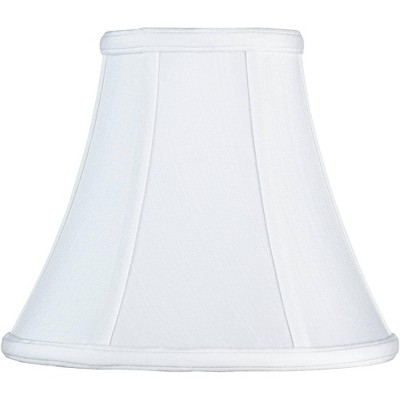 Imperial Shade White Small Bell Lamp Shade 4.5" Top x 9" Bottom x 8" Slant x 7.5" High (Spider) Replacement with Harp and Finial