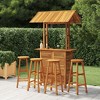 vidaXL Garden Bar Set Natural Wood Solid Acacia Wood Large Durable - 2 of 4