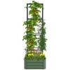 Okak Galvanized Self-Watering Tomato Planter with Trellis 70"/75" Bed & Auto Irrigation, Root Aeration + Vacation Proof for Backyard Vines - 2 of 4