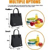 Paaaawaters Insulated Lunch Bag - Thermal Black with Side & Interior Pockets, Reusable Adult Lunch Tote for Women - 3 of 3