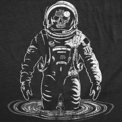 Мужские футболки Crazy Dog T-Shirts, Inc. Mens Funny T Shirts Skeleton Black Hole Cool Space Graphic Tee for Men - Crazy Dog Men's T Shirt For Astronauts Black XXL — фото 2