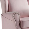 Fabric Glider Chair with Swivel, Plush Foam-Filled Accent Chair with Nail-Head Trim - 3 of 4