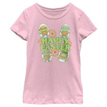 Girl's Teenage Mutant Ninja Turtles Happy Easter Cute Best Friends T-Shirt