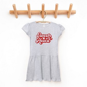 The Juniper Shop Sweet Heart With Heart Puff Print Toddler Graphic Dress - 1 of 3