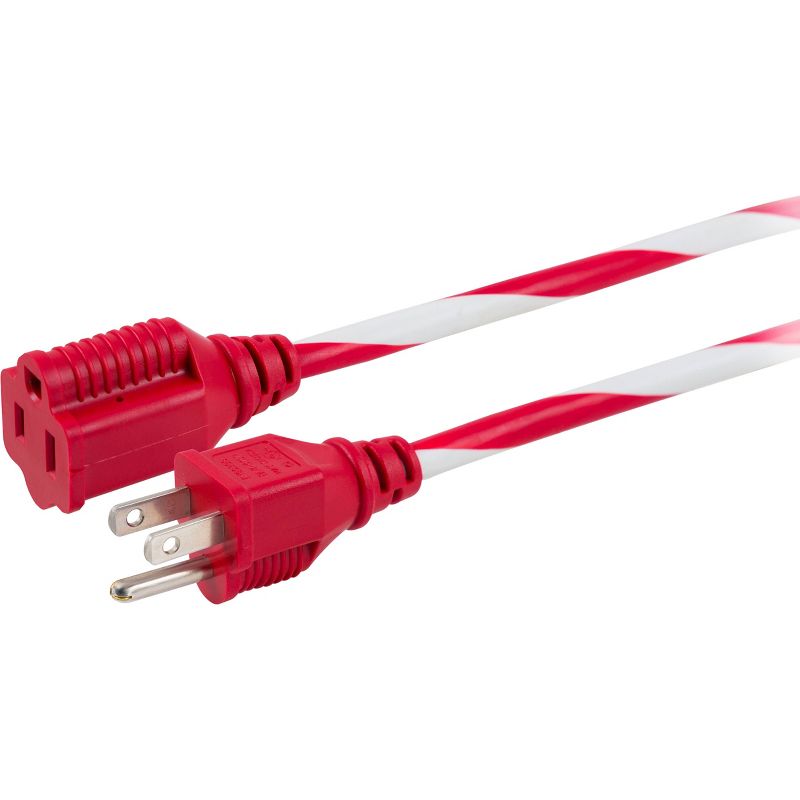 Philips 25&#39; 1-Outlet Grounded Extension Cord Outdoor Candy Cane, 4 of 11