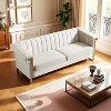 GDFStudio Calla 83.85'' 3-Seater Modern Chesterfield Velvet Upholstered Sofa - 2 of 4