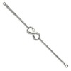 Black Bow Jewelry Infinity Symbol Double Strand Bracelet in Stainless Steel, 7.5 Inch - 2 of 4