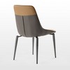 Modern Two-tone Dining Chairs Set of 2, Turmeric & Gray,20.08" L x 18.90" W x 32.68" H,Turmeric - 2 of 4