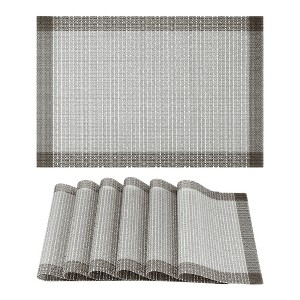 REGALWOVEN Set of 6 Placemats for Dining Table Decor Indoor Outdoor Washable Kitchen Table Mat - 1 of 4
