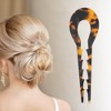 Unique Bargains Women's U-shaped Toothed Chignon Pin 1 Pc - 2 of 4