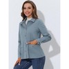 INSPIRE CHIC Women's Drawstring Waist Flap Pockets Lightweight Utility Jacket - 3 of 4