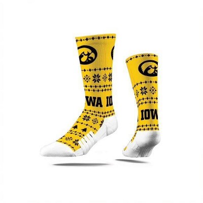 NCAA Iowa Hawkeyes Holiday Sweater Crew Socks