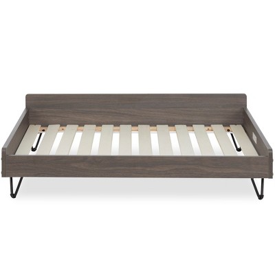 Large Elevated Wooden Pet Bed with Water-Resistant Mattress