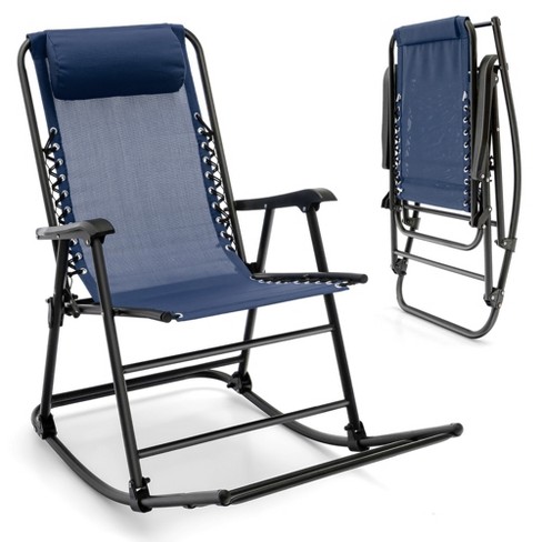 Costway Folding Zero Gravity Rocking Chair Rocker Porch Outdoor