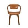 HOMLUX Open Backrest Accent Chair Mid-century-style Office Chair with 360° Swivel Base Ergonomic Desk Chair For Living Room or Bedroom - 3 of 4