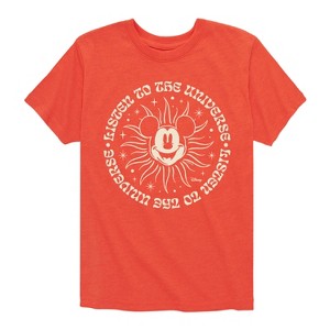 Boys' - Disney - Mickey Listen To The Universe Short Sleeve Graphic T-Shirt - 1 of 4