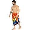 LA LEELA Men's Sarong Bath Hawaiian Pareo Wrap One Size Orange - 2 of 4