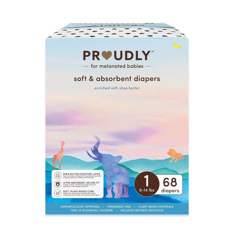 PROUDLY COMPANY Soft & Absorbent Diapers, 1 of 17