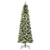 NicBex 7.5ft Prelit Artificial Christmas Tree with 1075 Branch Tips, 350 LED Lights, Pine Cones and Red Berries for Indoor - 2 of 4