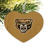 Oakland University Primary Logo Heart Love Wood Christmas Tree Holiday Ornament - 2 of 3