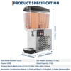 18L Commercial Beverage Dispenser, 1 Tank Iced Tea Drink Machine, 150W Juice Dispenser Stainless Steel Design, Fast Cooling, Easy to Clean, Perfect - 2 of 4