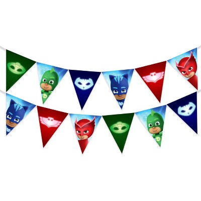 Treasures Gifted PJ Masks Pennant Banner - PJ Masks Party Supplies - 1 Pack