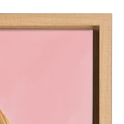Rose Glasses Motivational Canvas Print with Natural Frame