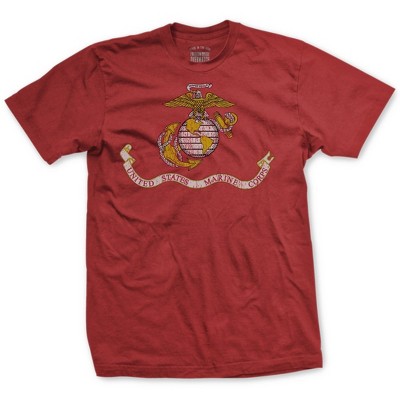OUTSIDE THE WIRE Leatherneck for Life USMC Flag Vintage T-Shirt
