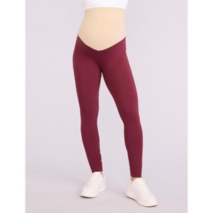 Women's Essential Stretch Secret Fit Over the Belly Maternity Leggings | Motherhood Maternity - 1 of 4