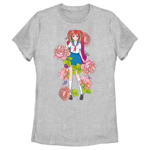 Women's Lost Gods Floral Manga T-Shirt - 1 of 4