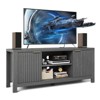 59" TV Stand for TVs Up to 65 Inches, Mid Century Modern TV Entertainment Center with Storage Cabinets & Open Shelves, Wood TV Cabinet - 2 of 4