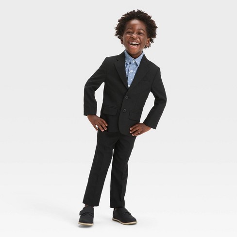 Toddler Boys' Jacket & Pants Suit Set - Cat & Jack™ Black 12m : Target