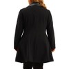 Agnes Orinda Women's Plus Size Fashion Notched Lapel Single Breasted Long Overcoats - 4 of 4