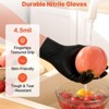 Angel Sar Black Nitrile Disposable Gloves, 4.5 Mil Latex-Free Powder-Free, 100 Count Size L, Textured Fingertips, Food Safe, Multi-Use - 4 of 4
