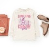 Long Live Country Girls Glitter - Youth Long Sleeve Graphic T-Shirt - 3 of 4
