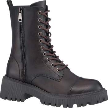 GC Shoes McKay Lace-Up Zipper Accent Combat Boots