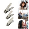 Unique Bargains Portable Stainless Steel Nail Clippers Set of 3Pcs - 2 of 4