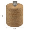 KTMBDW Ottoman Poufs, Natural Seagrass Pouffe, Hand Weave Round Footstool with Wood Frame, Sitting Braided Footrest for Living Room, Bedroom - 2 of 4