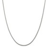 Black Bow Jewelry 2mm Sterling Silver Diamond Cut Solid Round Franco Chain Necklace - 3 of 4