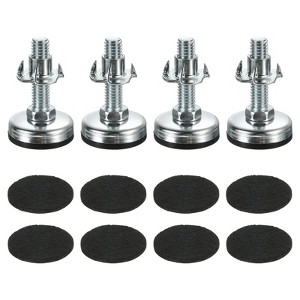 Unique Bargains Non-Skid Adjustable Furniture Leveling Feet with T-Nut Kit for Chairs 8 Pcs - 1 of 4