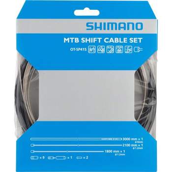 Shimano MTB Stainless Derailleur Cable and Housing Set, Black
