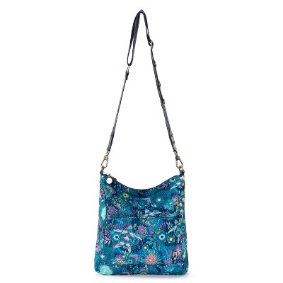 Sakroots Women's Eco-twill Lucia Crossbody in REPREVE Eco Twill, Royal Blue Seascape, One Size US
