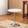 Roundhill Furniture Adjustable Wood and Metal Bar Table in White - 4 of 4