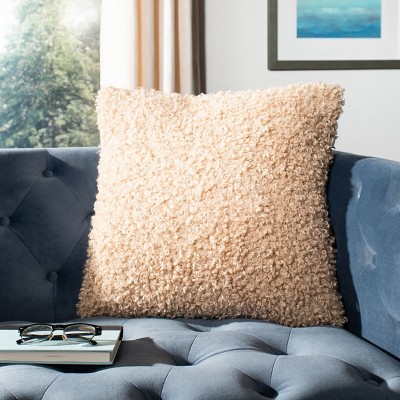 Kalista Shag Nude Square Throw Pillow