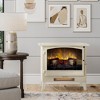 Country Living Infrared Freestanding Electric Fireplace Stove Heater in Cream + Fireplace Crackler Sound Maker - 3 of 4